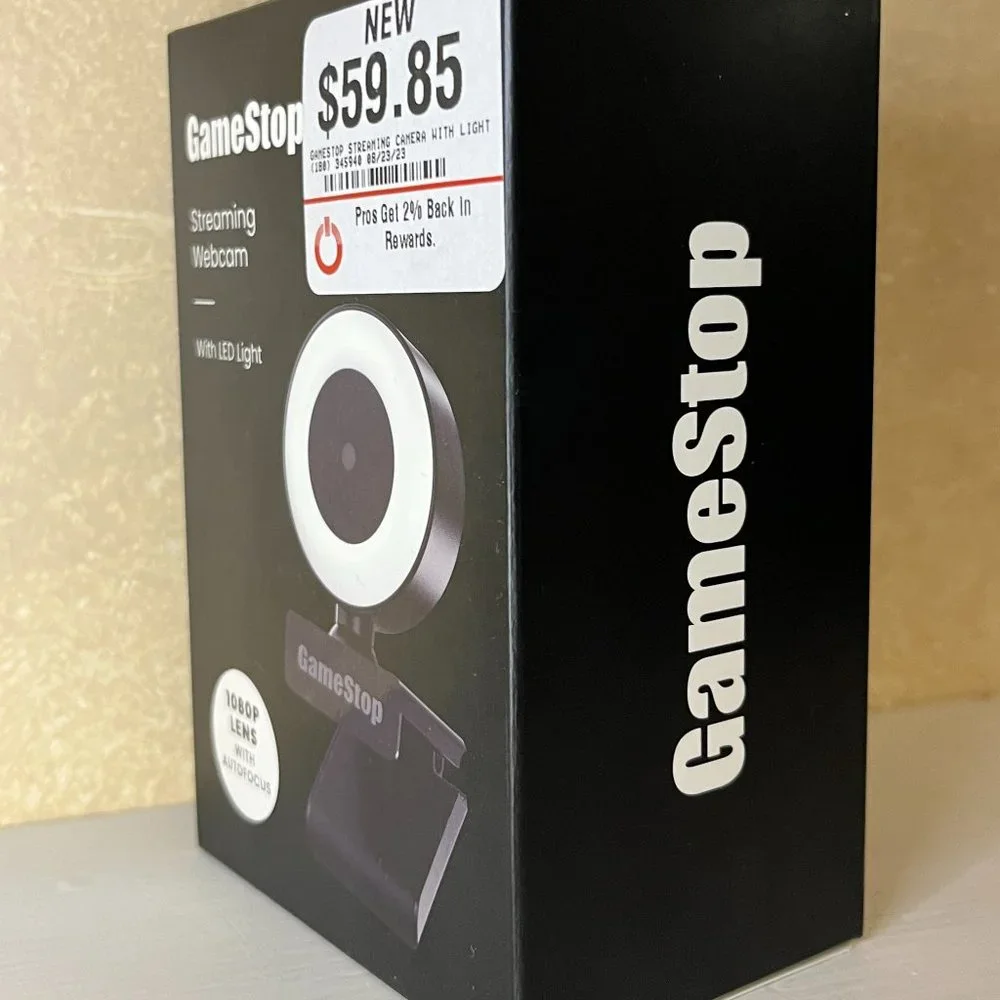 NEW GameStop 1080p High Definition Streaming Camera with LED Light - NIB